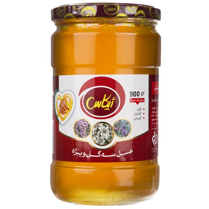 عسل سه گل ویژه ژیکاس مقدار 900 گرم Zhikas Three Flower Honey 900gr